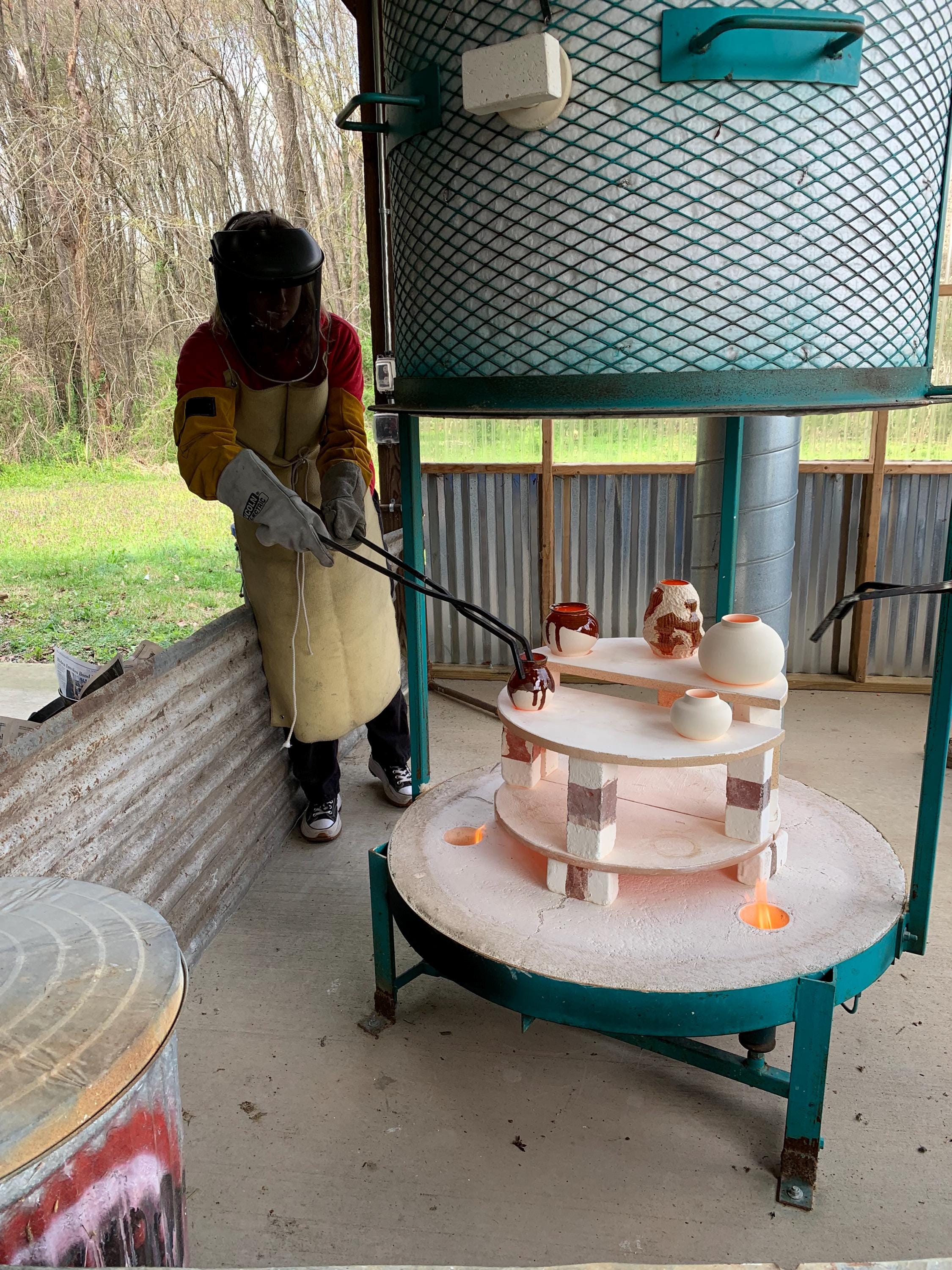 Ceramic Raku Fired Hand Built Vase
