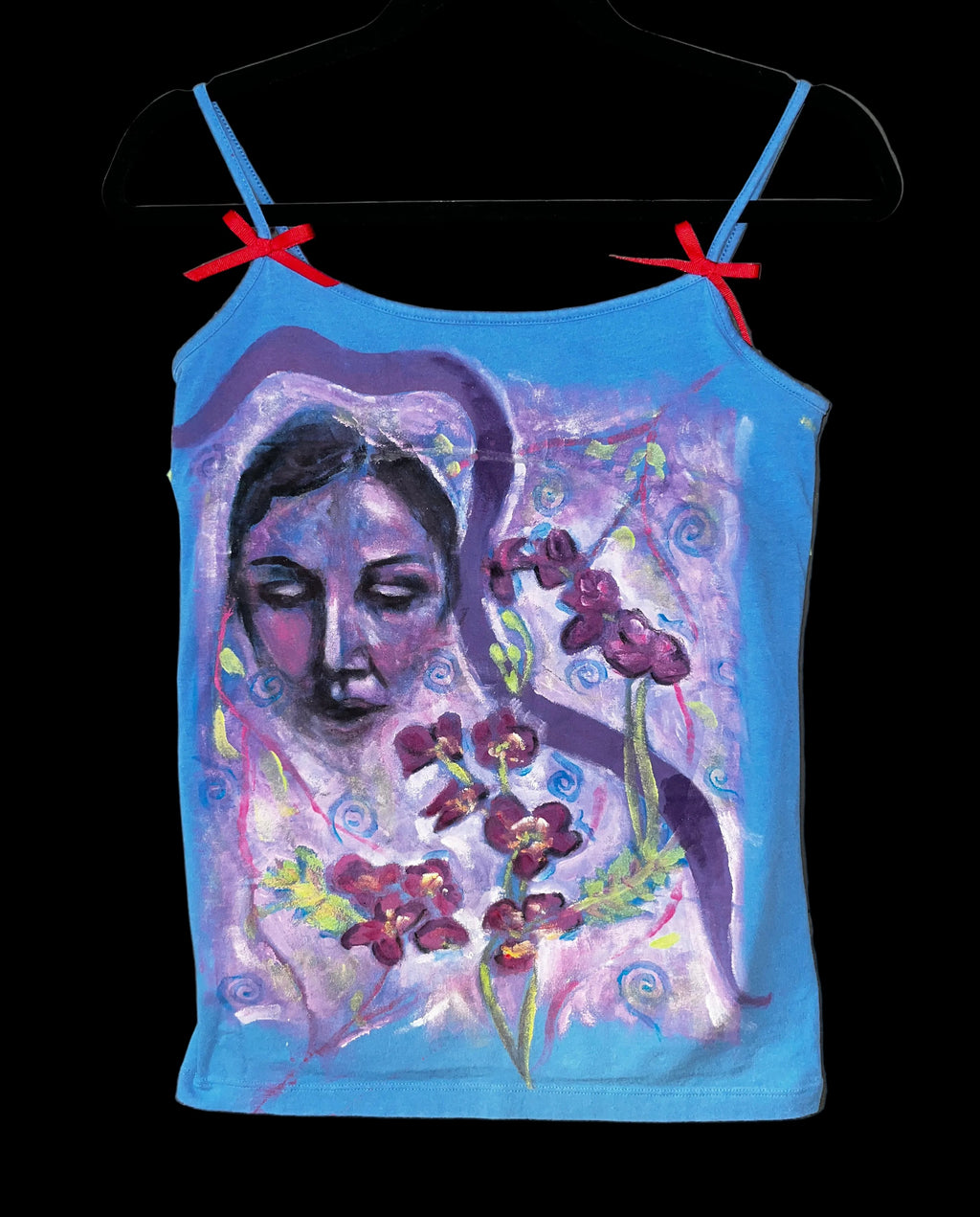 “Orchids” Hand Painted Tank Top