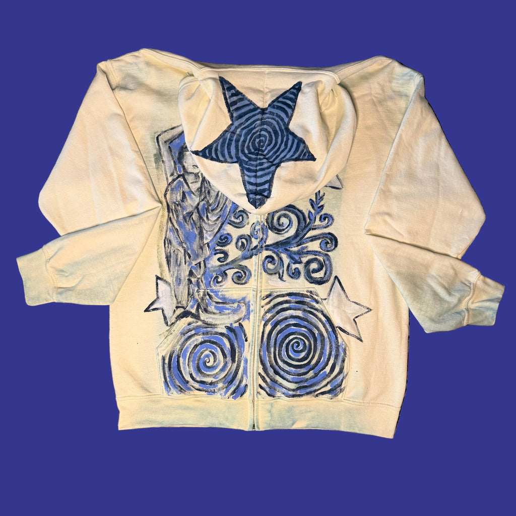 “Lady in Spirals” Hand-Painted Jacket