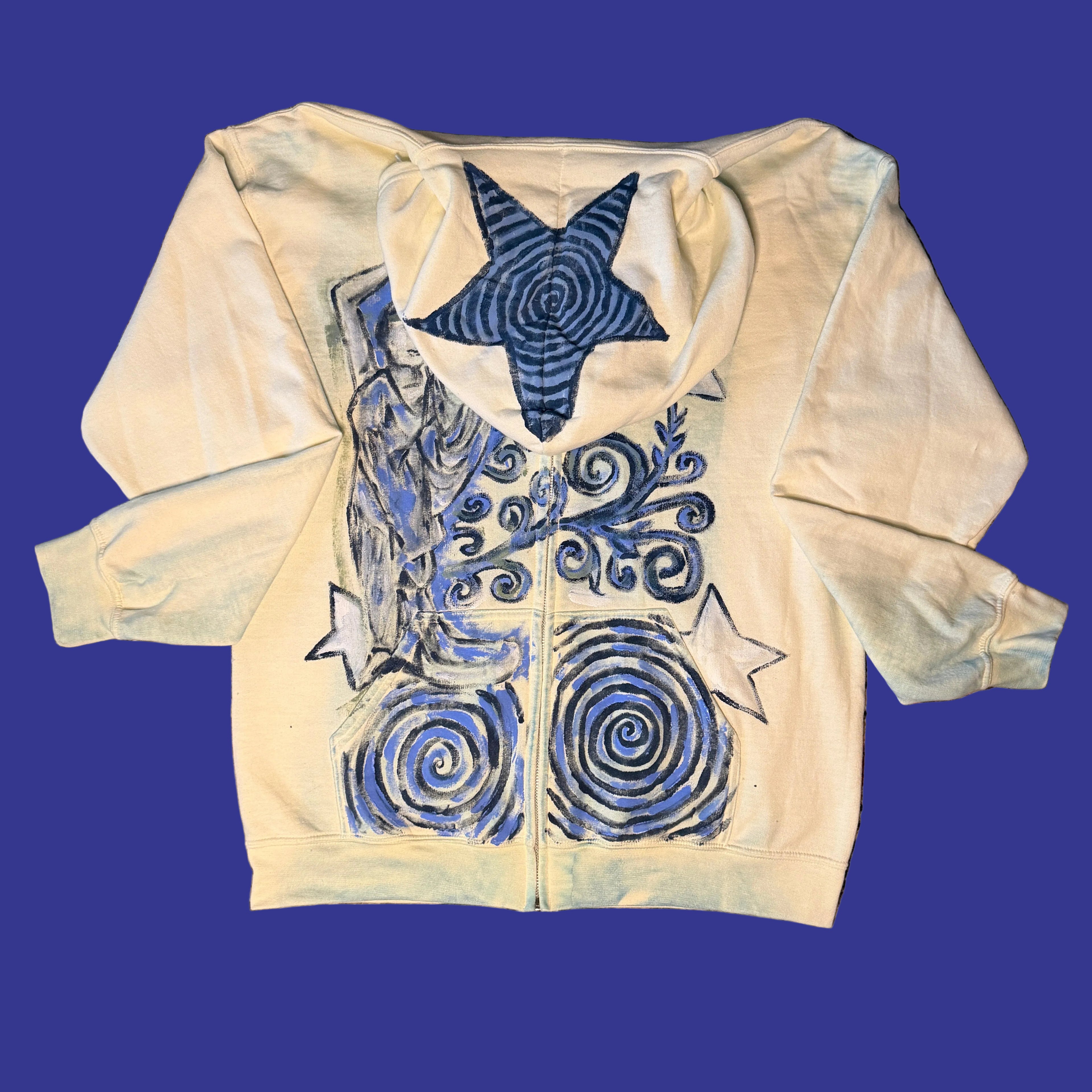 “Lady in Spirals” Hand-Painted Jacket