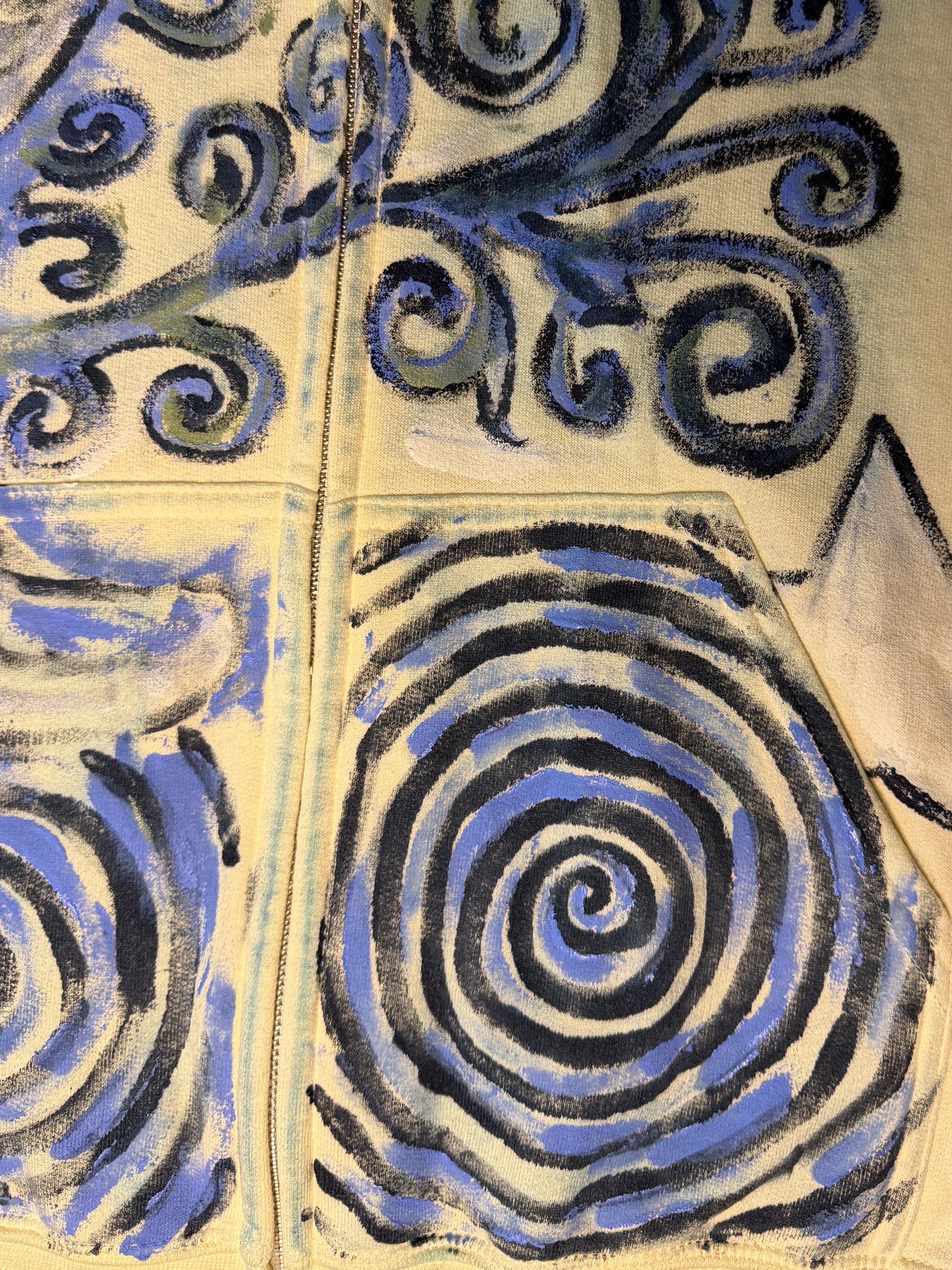 “Lady in Spirals” Hand-Painted Jacket