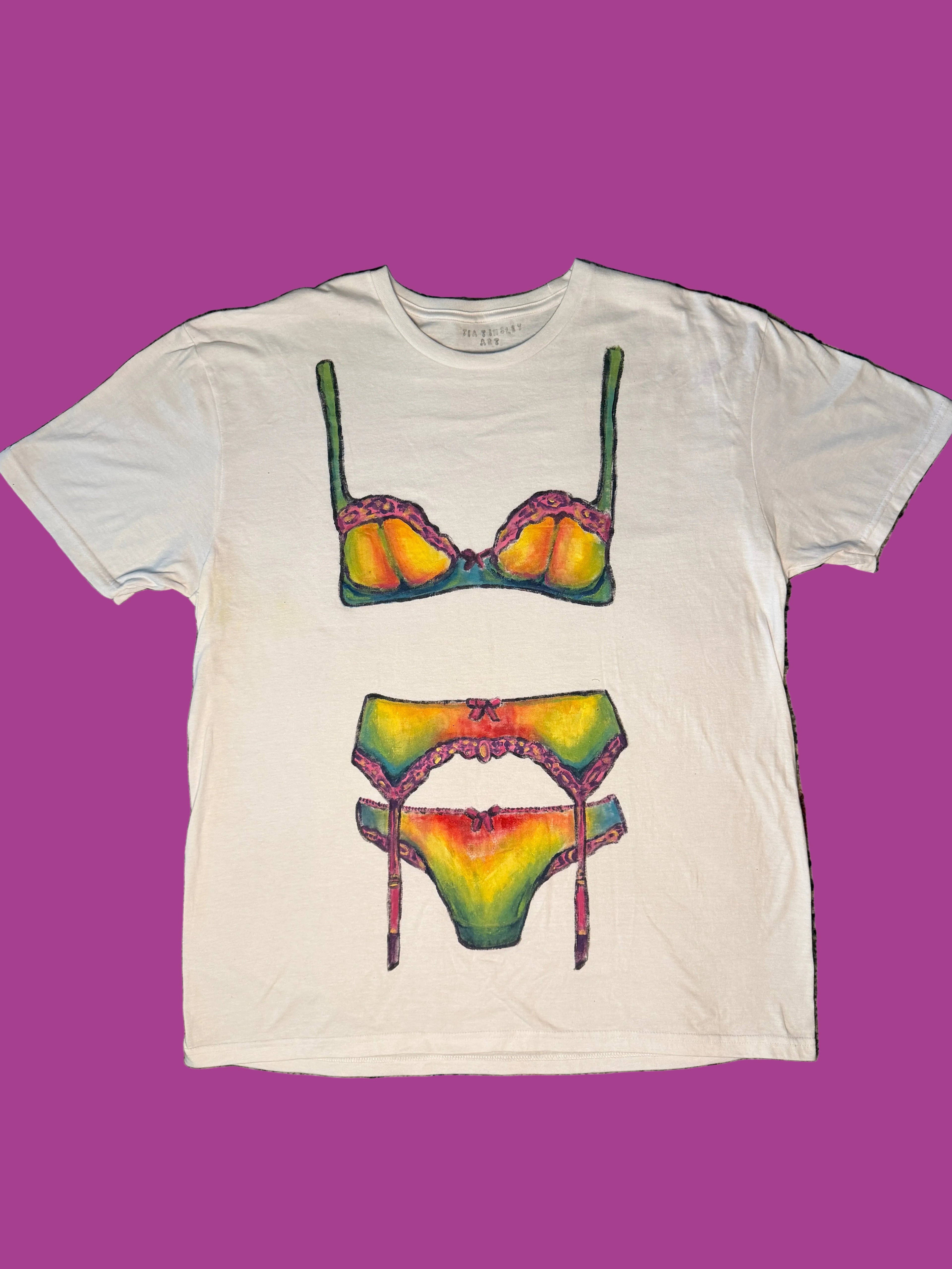 “Business Casual” Hand Painted T-Shirt