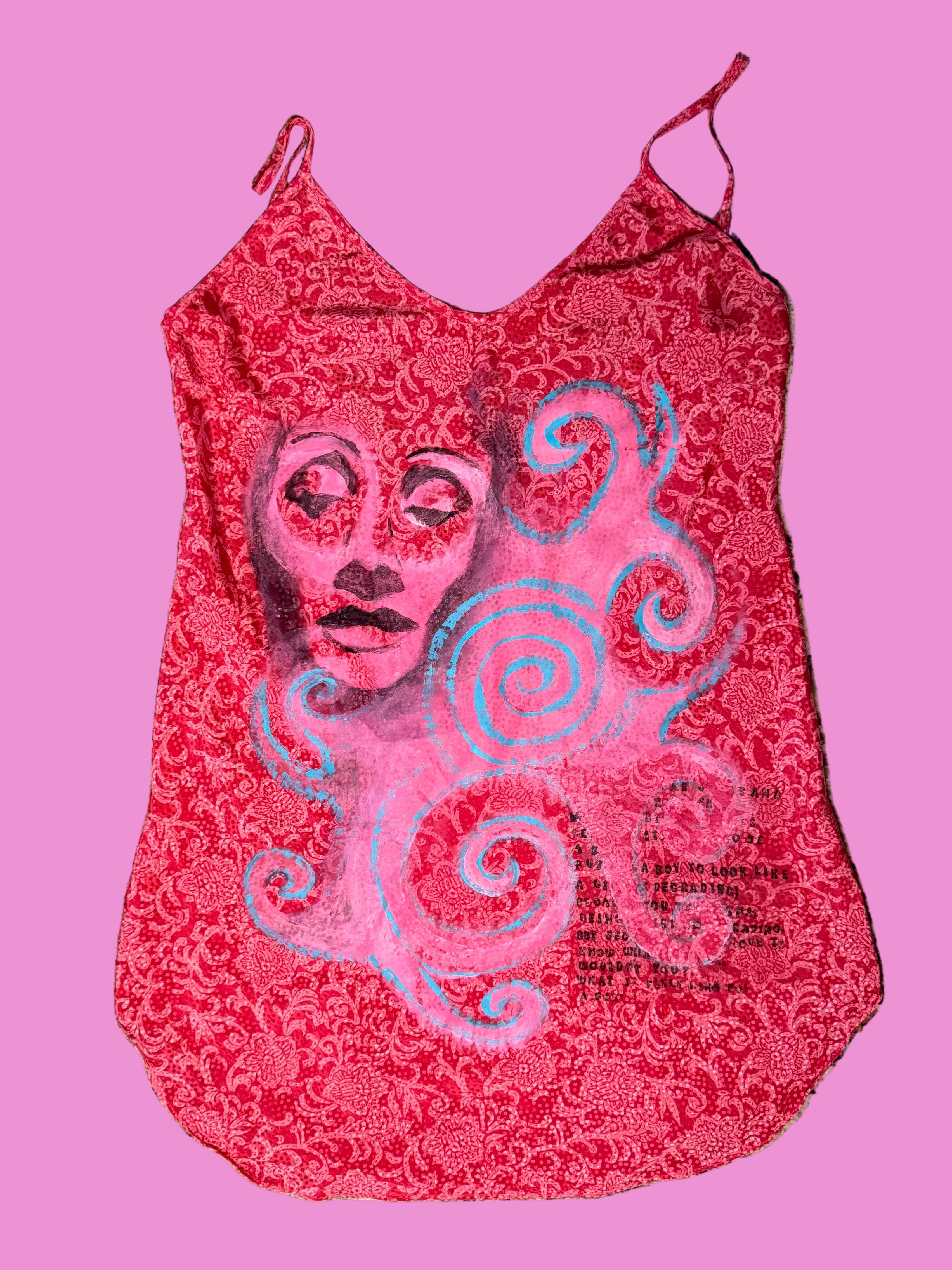 “What it Feels Like” Hand-Painted Slip Dress