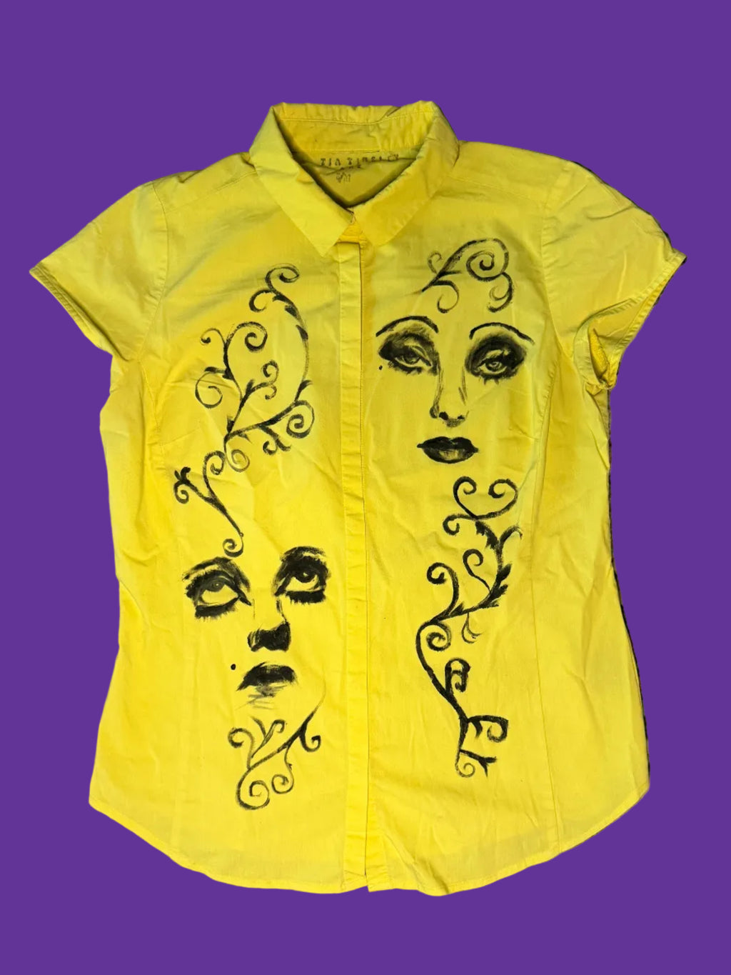 “Baby I’m a Star” Hand Painted Button Top