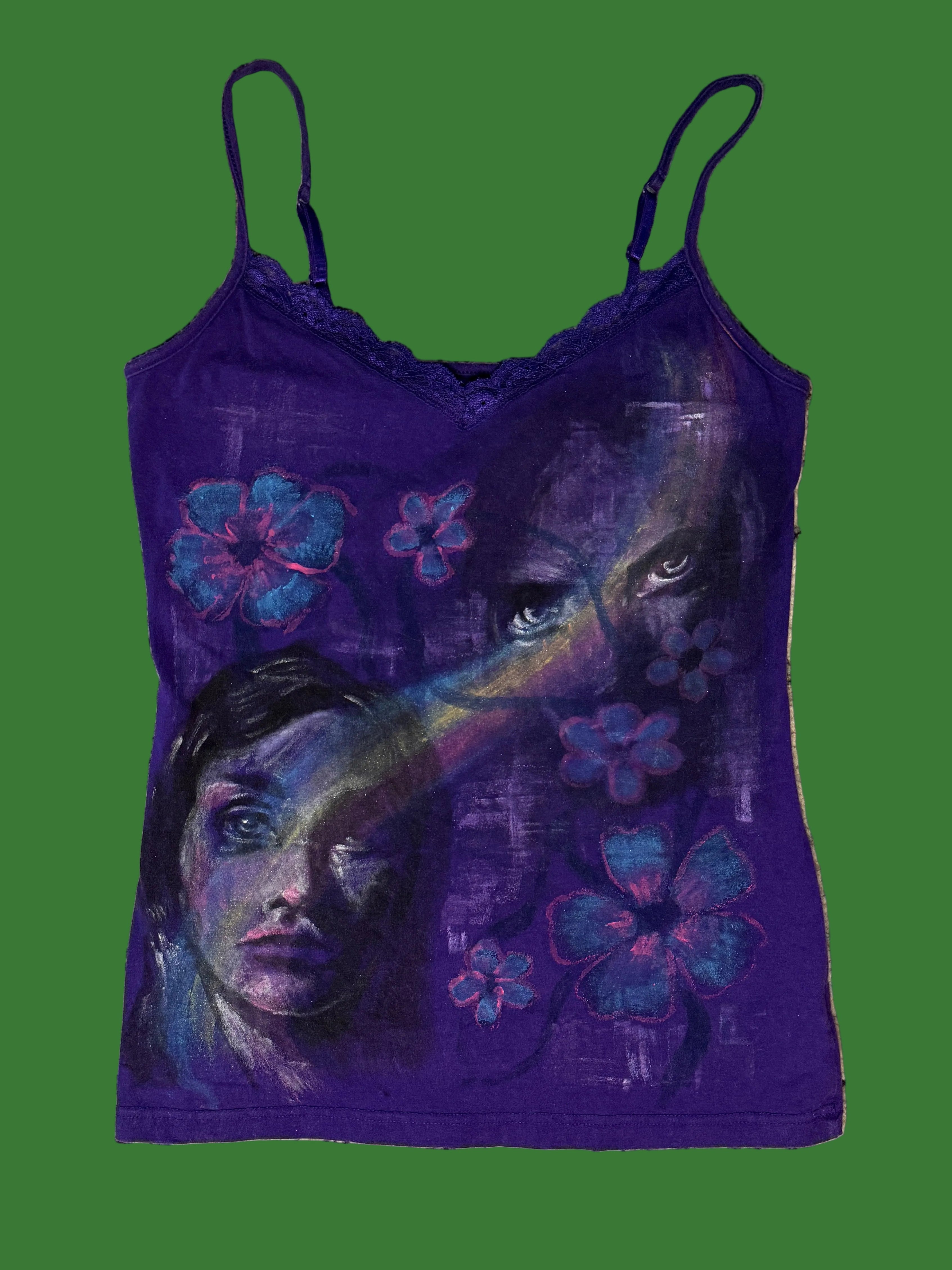 “Color and Shadow” Hand-Painted Tank Top