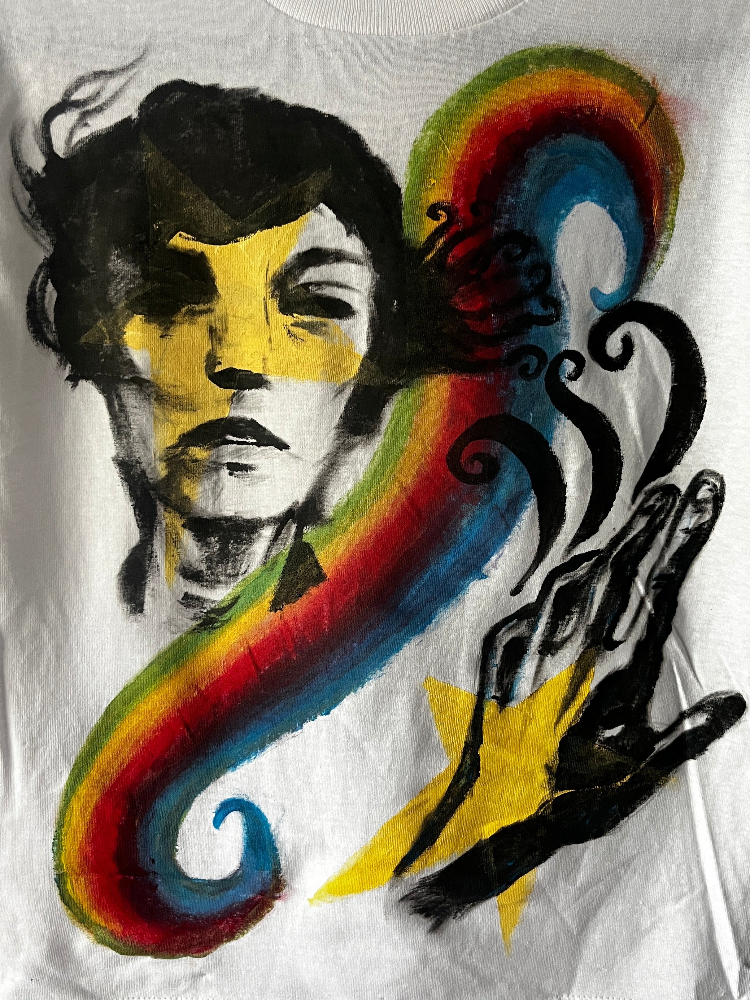 “I Can Feel the Wind on my Fingertips” Hand Painted Shirt