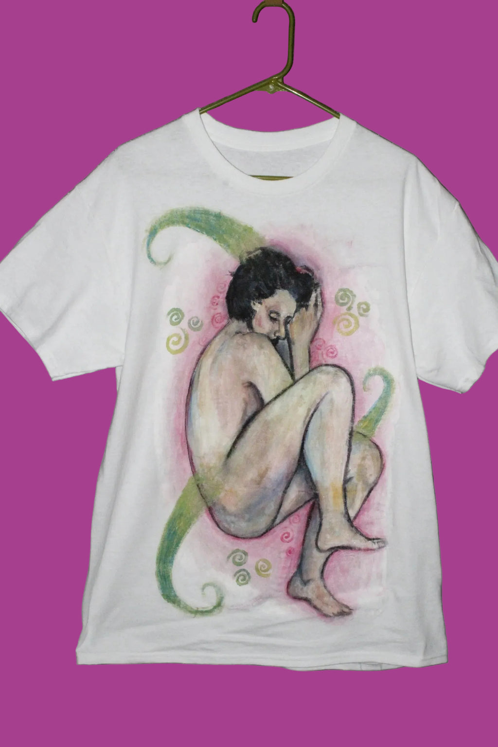 “The Sleeping Girl” Hand Painted Shirt