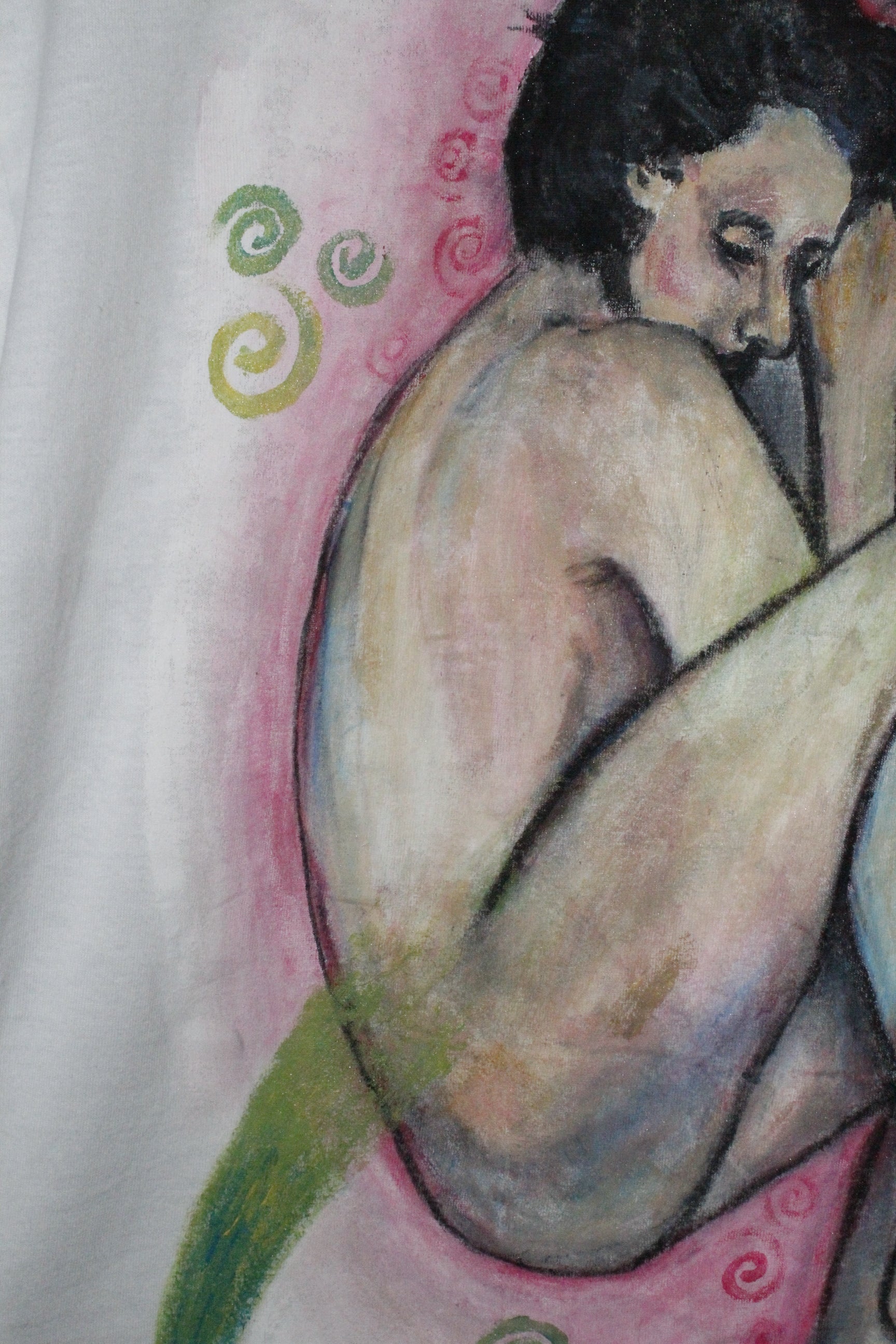 “The Sleeping Girl” Hand Painted Shirt